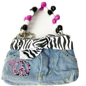 Mini Denim Bootie Bag Kids girl Purse Long Chain